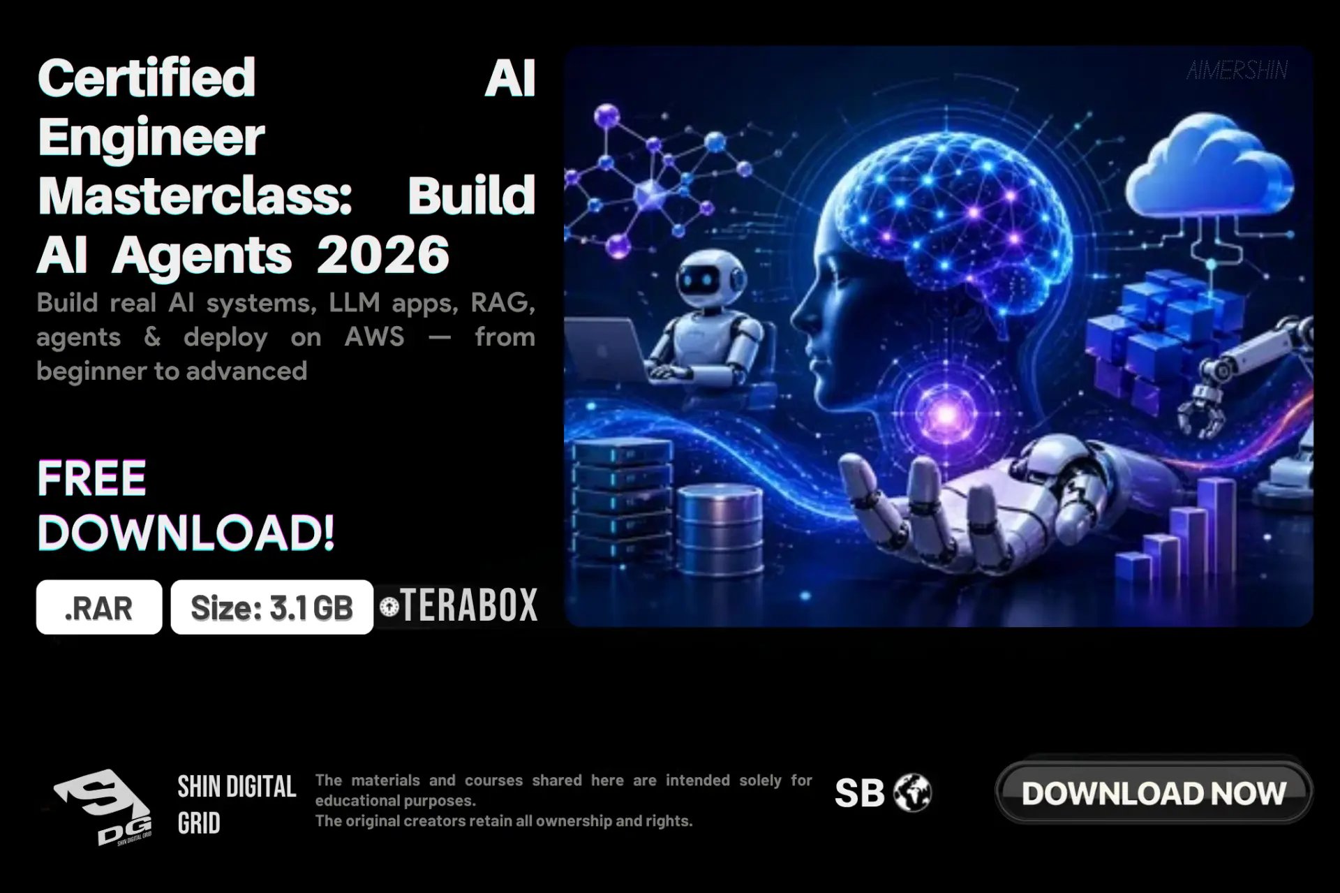 [Udemy] Certified AI Engineer Masterclass: Build AI Agents 2026 | By: School of AI | DDL | 3.1 GB