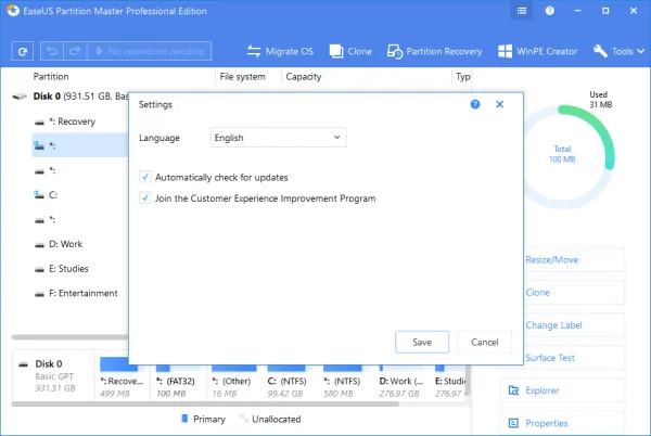 EaseUS Partition Master Full Keygen & Activator {Latest} Free Download