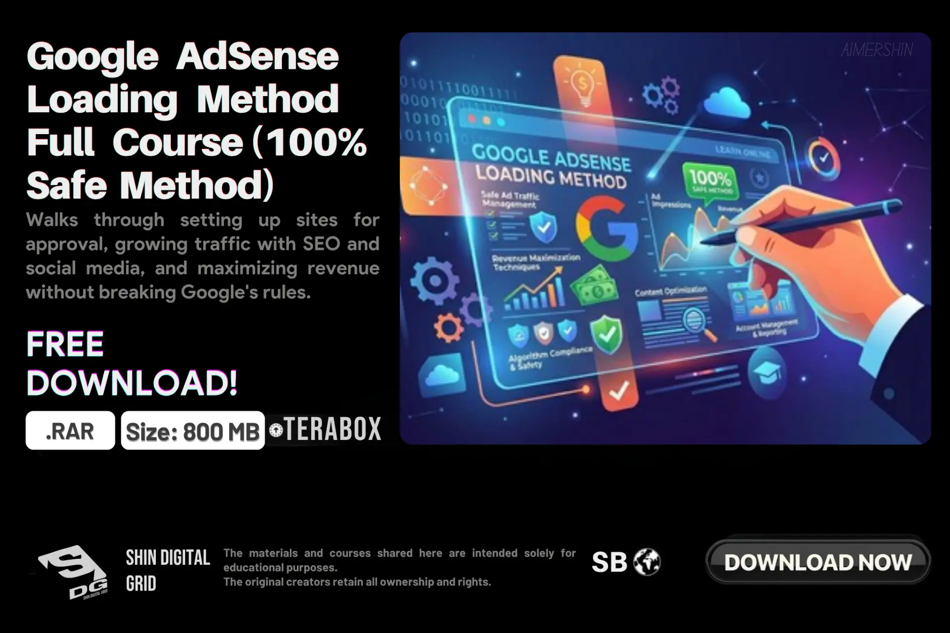[Udemy] Google AdSense Loading Method Full Course (100% Safe Method) | By: Syed Riza | DDL | 800 MB
