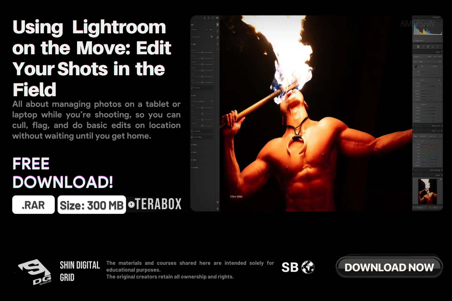 [KelbyOne] Using Lightroom on the Move: Edit Your Shots in the Field | By: Terry White | DDL | 300 MB