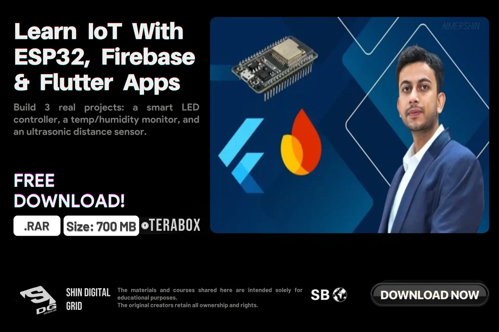 [Udemy] Learn IoT With ESP32, Firebase & Flutter Apps | By: Ashutosh Jha | DDL | 700 MB