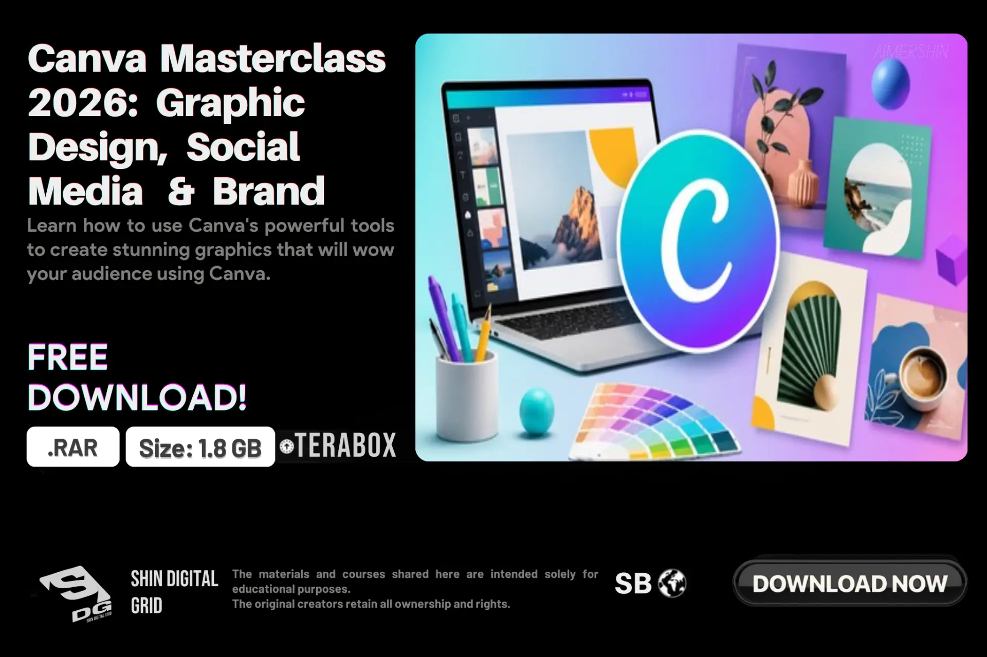 [Udemy] Cαиνα Masterclass 2026: Graphic Design, Social Media & Brand | By: Basheer Nishad | DDL | 1.8 GB