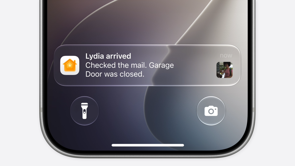 A screenshot of then new natural language security camera features 