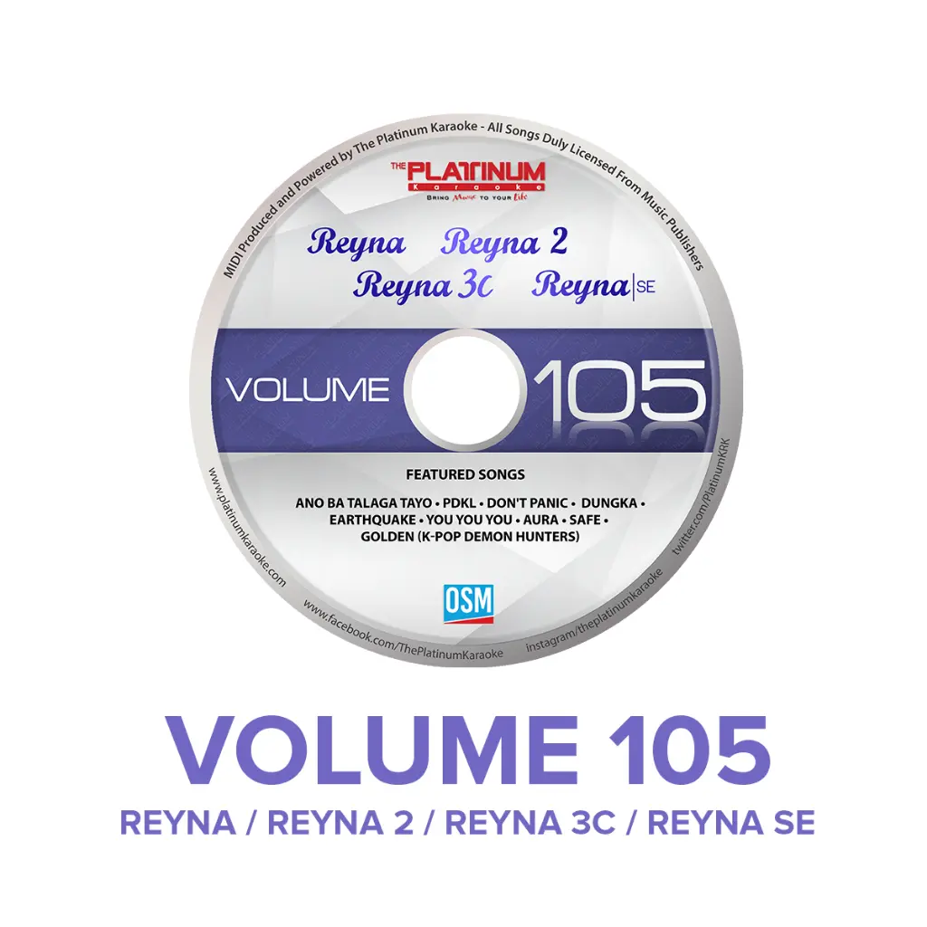 PLATINUM KARAOKE VOLUME 105 Reyna 1/2/3c/SE
