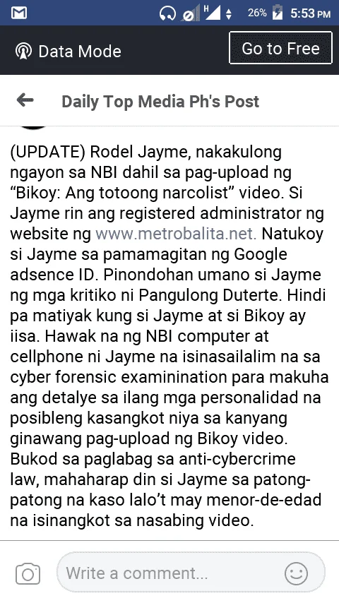 Nagupload ng "Bikoy" Video kinulong na!