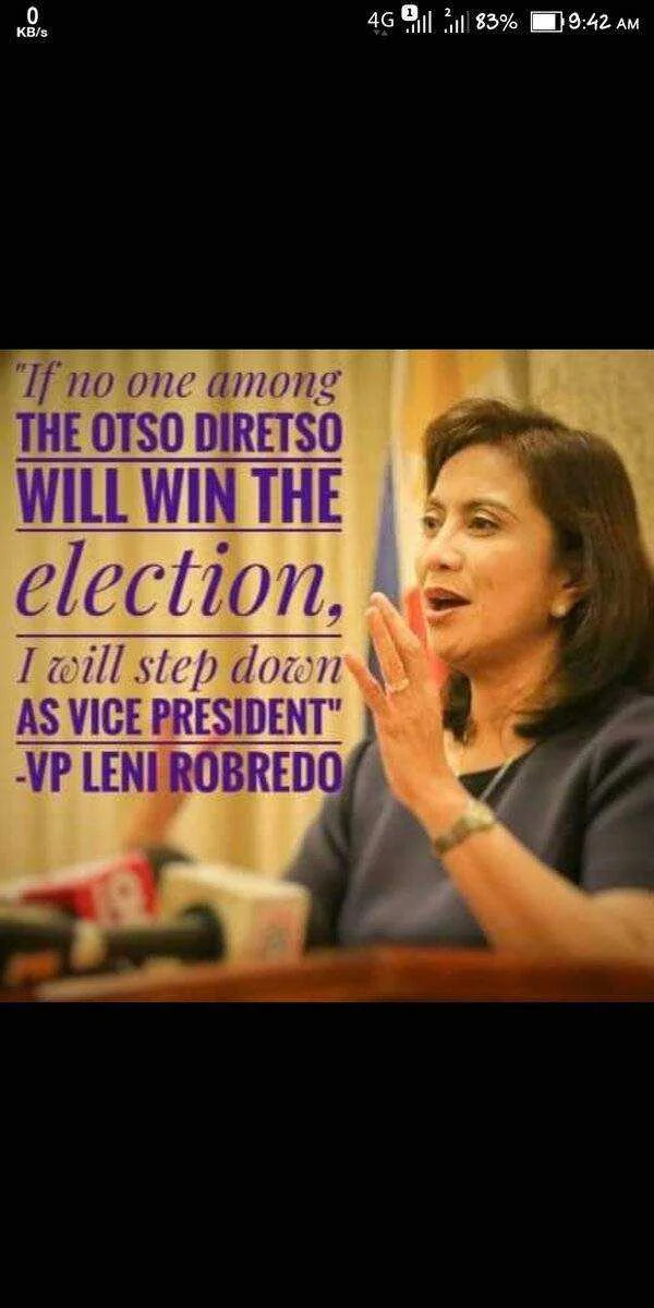 Magresign na si Aling Leni Robredo. 👏👏👏