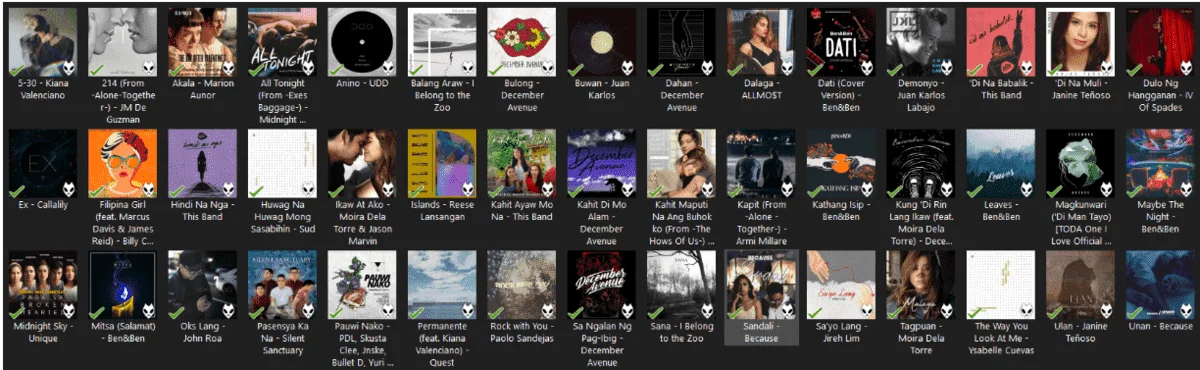 Spotify Playlist-Tatak Pinoy 16 bits 44.1kHz up to 24 bits 96 kHz FLAC