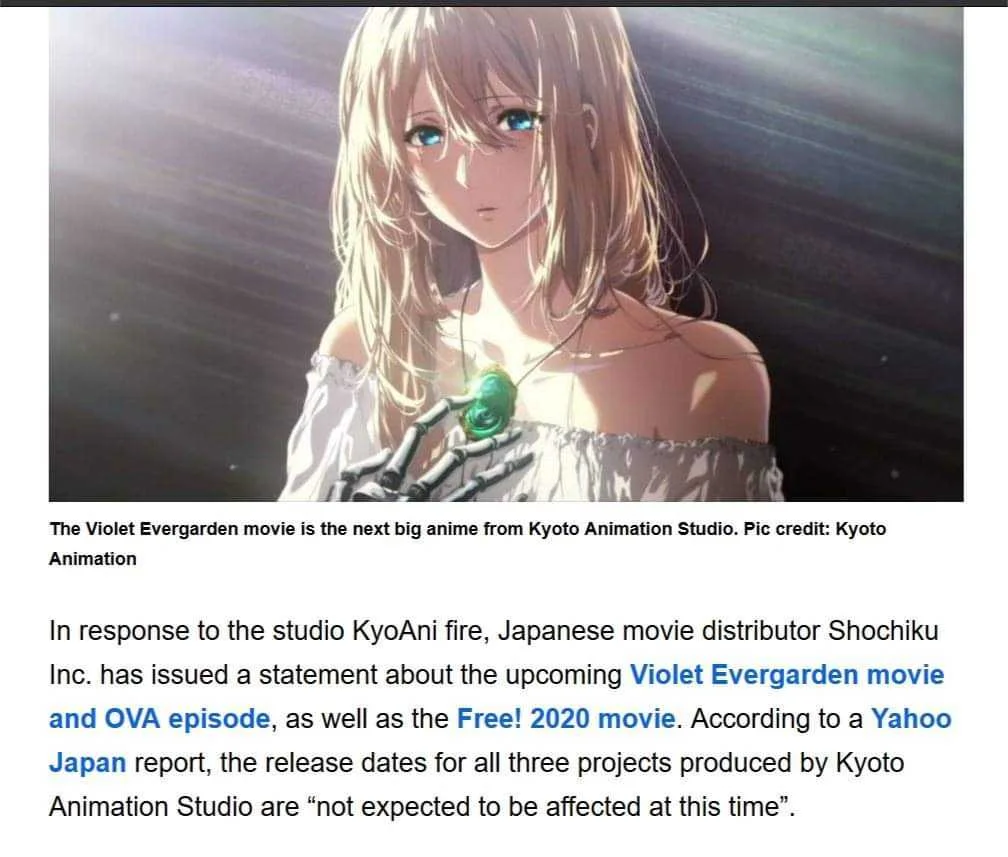 KyoAni Anime release NEWS