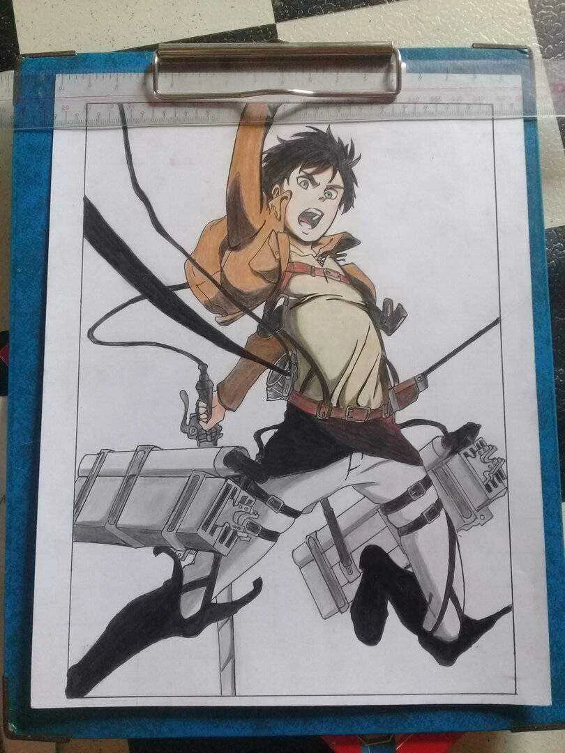 Eren drawing😂✌