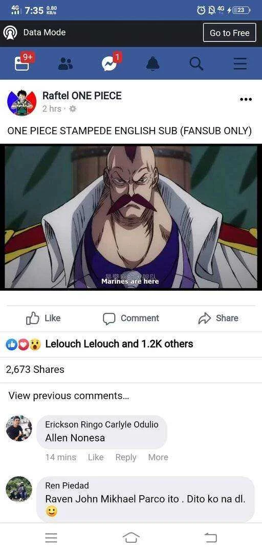 One Piece Stampede Eng sub FB