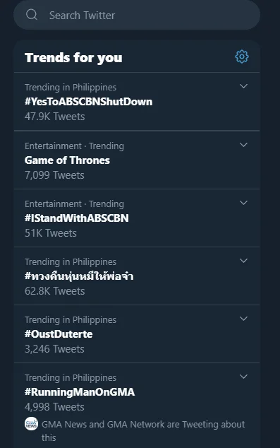#YesToABSCBNShutDown is now trending
