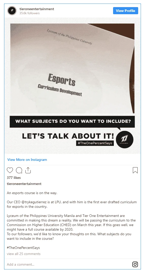 Bachelor of Science in E-Sports