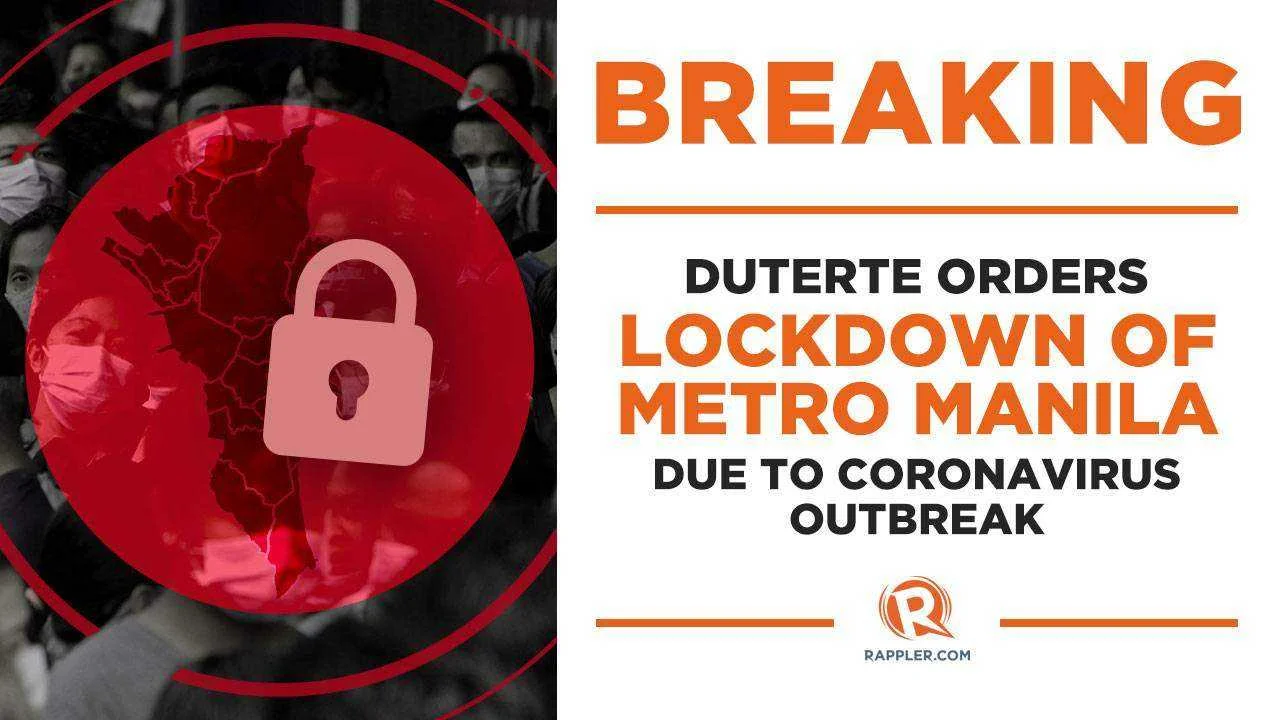 Metro Manila Lockdown March 15 to April 14