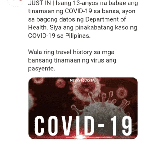 Siya ang pinakabatang kaso ng COVID-19 sa Pilipinas 😢