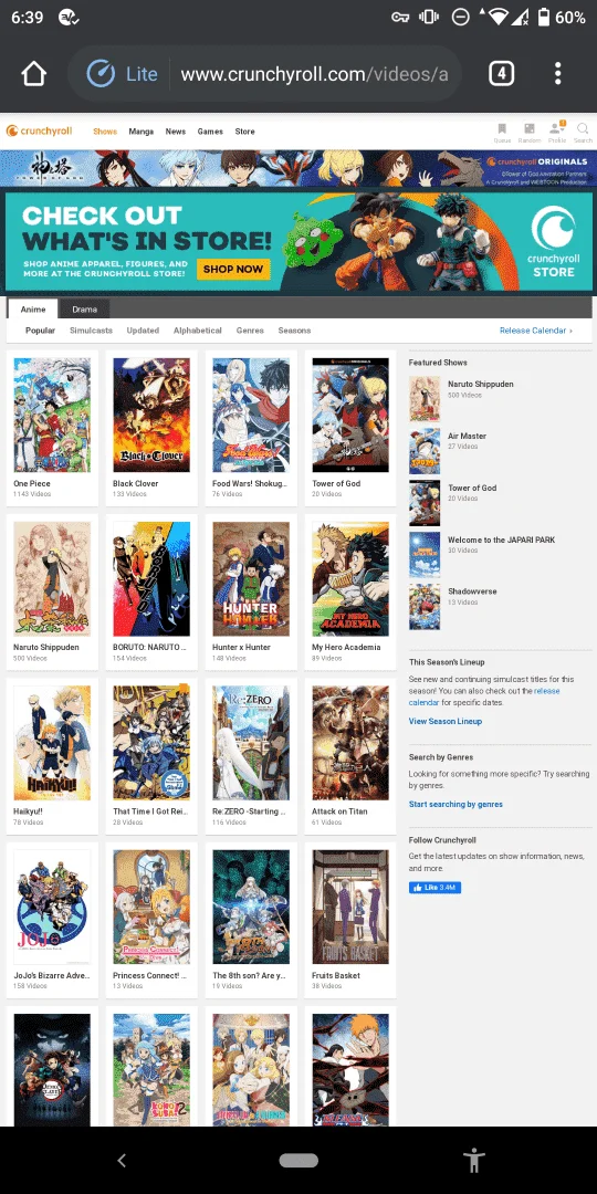 x60 Crunchyroll