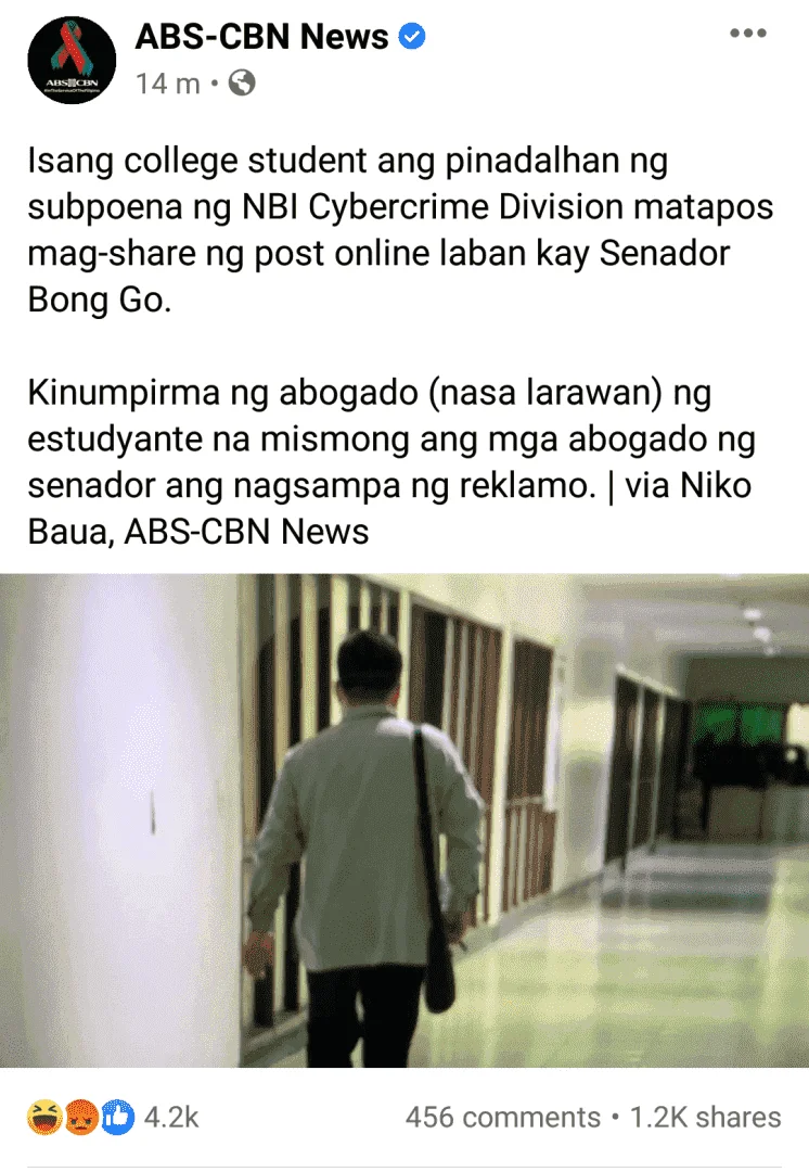 so it begins... [Isang collage student pinadalhan ng subpoena ng NBI Cybercrime Division]