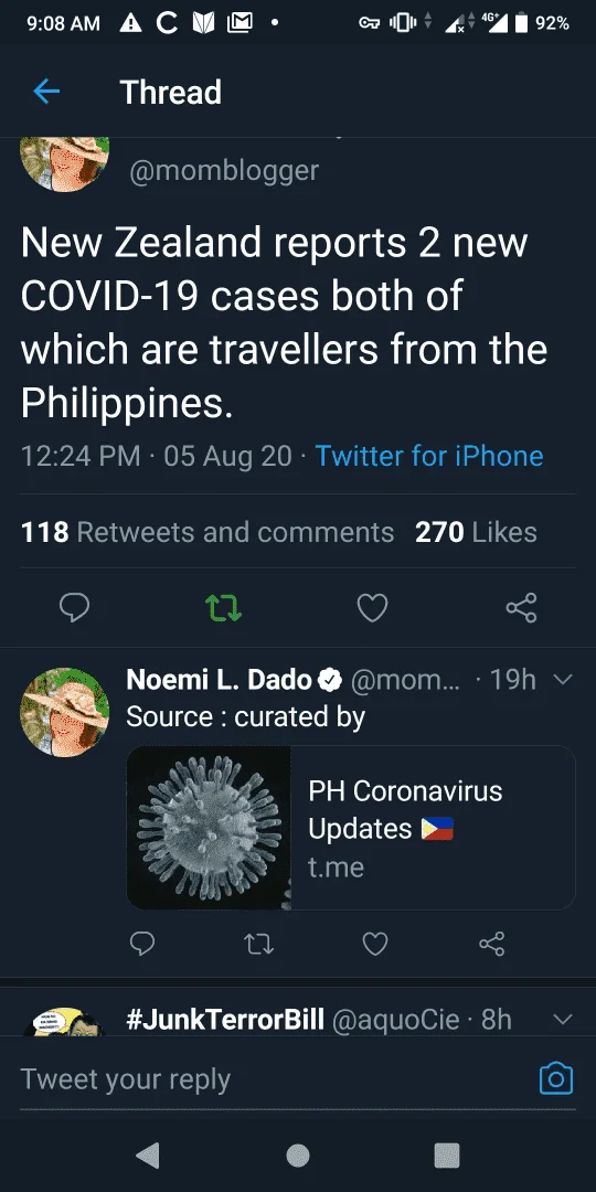 New Zealand reports 2 new COVID-19 cases both of which are travellers from the Philippines.
