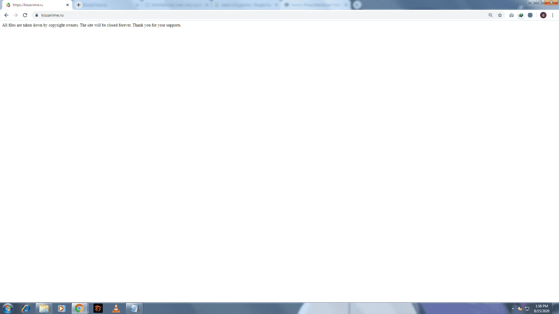 kissanime wala na T^T