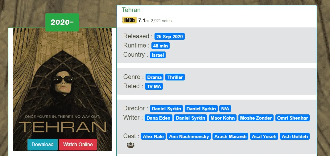 Tehran - TV Series (2020– ) (G-Drive)