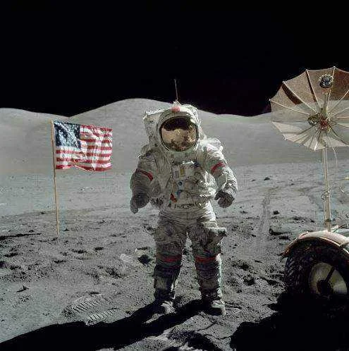 Cernan on the Moon