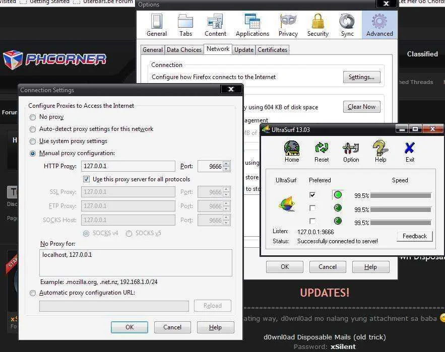 UltraSurf+Firefox+CPROXy