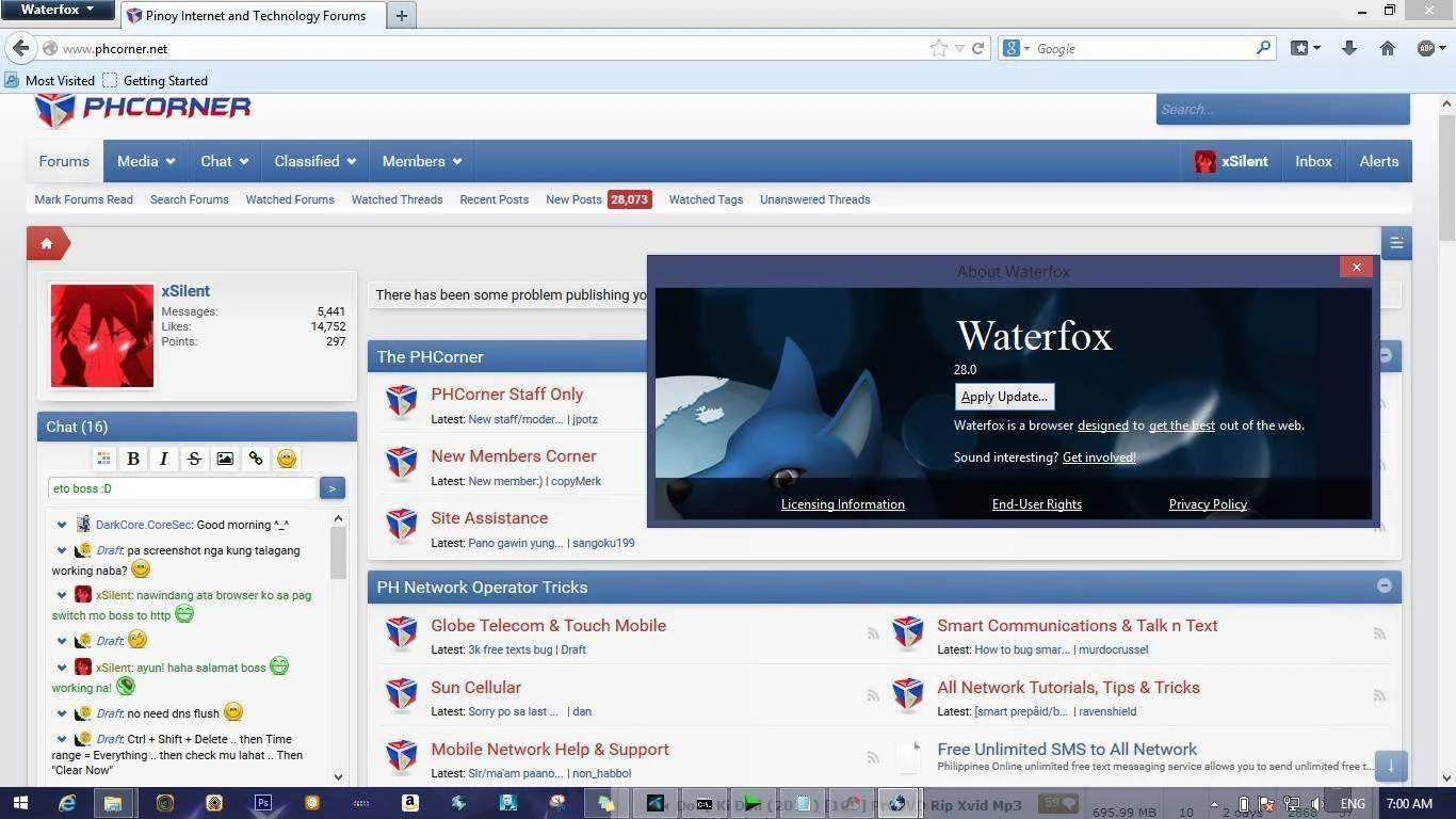 PHCorner is back on my browser!