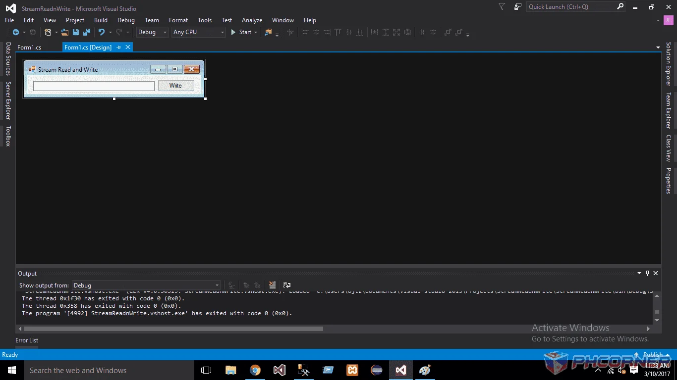 c# using StreamWrite