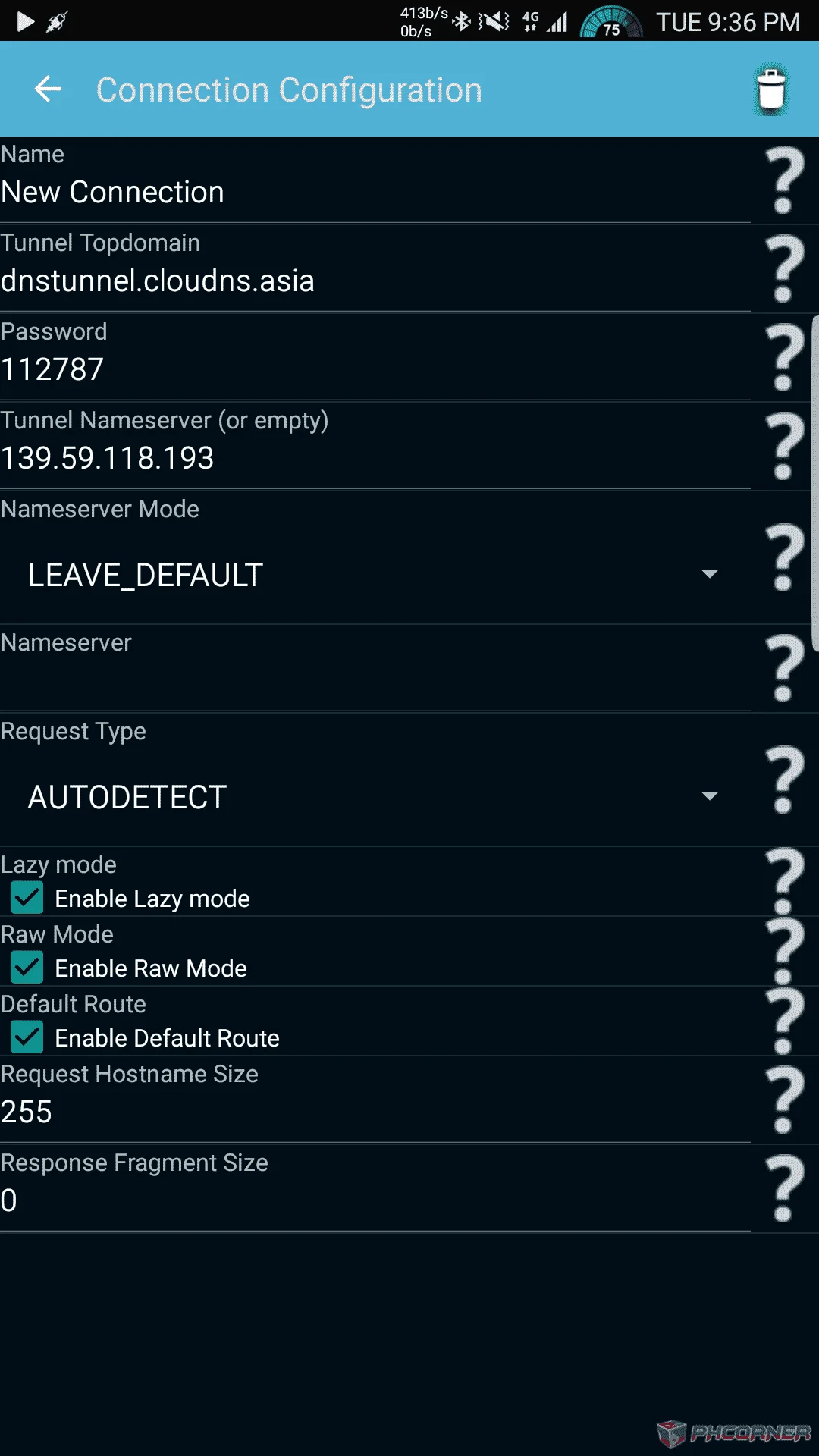 Andiodine Config