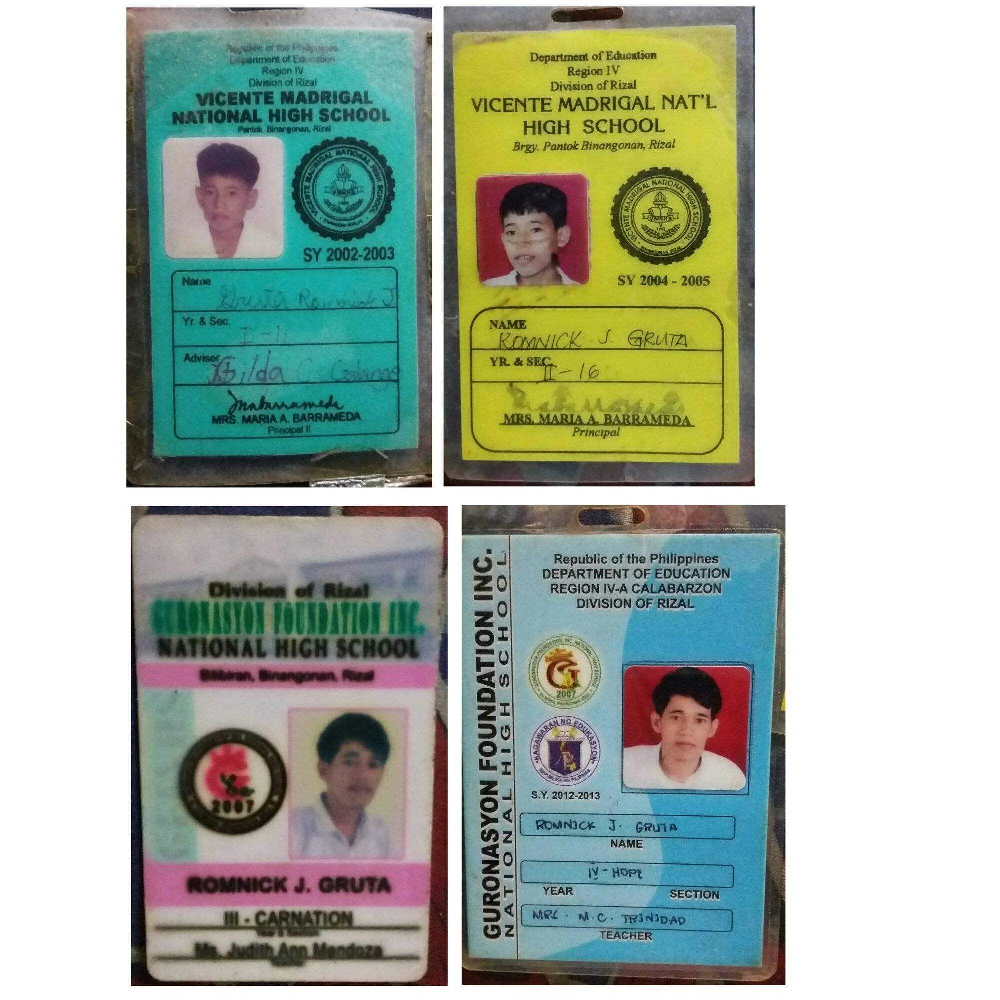 high school id's