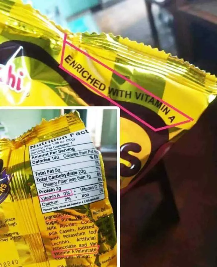 enriched with VITAMIN A