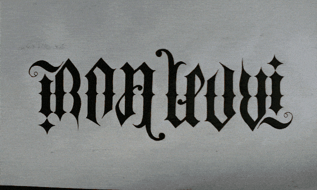 "Bon Leuvi" AMBIGRAM