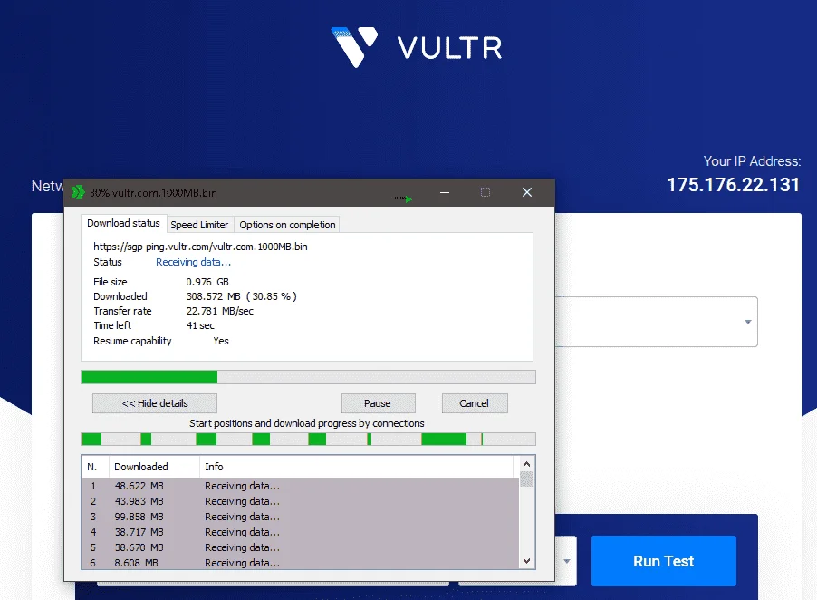 1Gb less than a minute to download