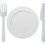 Fork and knife with plate :fork_knife_plate: 🍽️