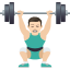Man lifting weights: light skin tone :man_lifting_weights_tone1: ๐๐ปโโ๏ธ