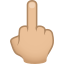 Middle finger: medium-light skin tone :middle_finger_tone2: 🖕🏼