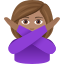 Woman gesturing NO: medium skin tone :woman_gesturing_no_tone3: 🙅🏽♀️