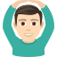 Man gesturing OK: light skin tone :man_gesturing_ok_tone1: 🙆🏻♂️