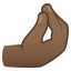 Pinched fingers: medium-dark skin tone :pinched_fingers_tone4: 🤌🏾