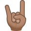 Sign of the horns: medium skin tone :metal_tone3: 🤘🏽