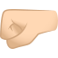Left-facing fist: light skin tone :left_facing_fist_tone1: 🤛🏻
