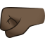 Left-facing fist: dark skin tone :left_facing_fist_tone5: 🤛🏿