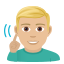 Deaf man: medium-light skin tone :deaf_man_tone2: ๐ง๐ผโโ๏ธ