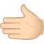 Leftwards hand: light skin tone :leftwards_hand_tone1: 🫲🏻